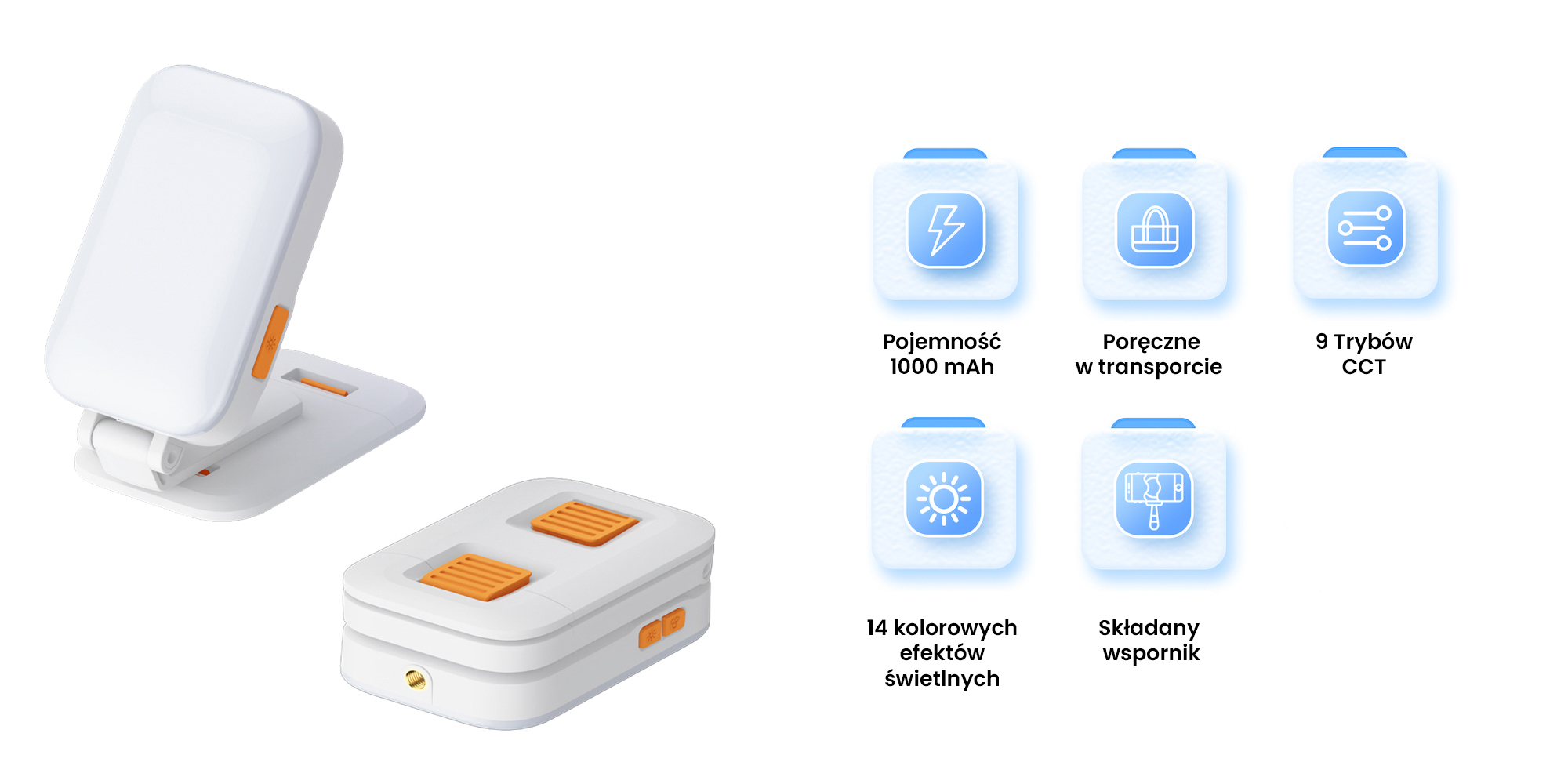 Lampka LED z uchwytem na smartfon Camrock Live Stream